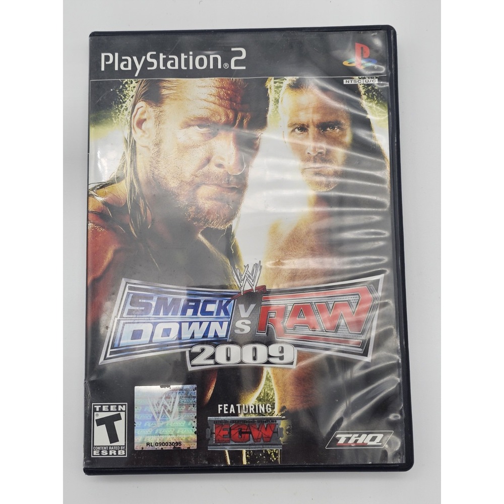 WWE SmackDown vs. Raw 2009 Featuring ECW (Sony PlayStation 2, 2008) CIB